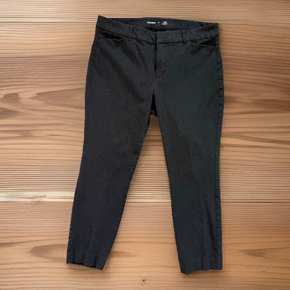 Old Navy Womens High-Rise Pixie Secret Smooth Pocket Size 14 Pants Charcoal Gray